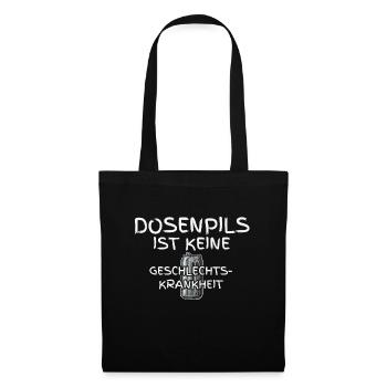 Dosenpils ist keine Geschlechtskrankheit Dosenbier - Stoffbeutel - Schwarz - Vorne