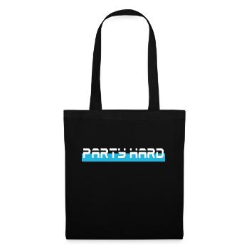 fête hard cyan bleu bleu bleu - Sac en tissu - noir - Devant
