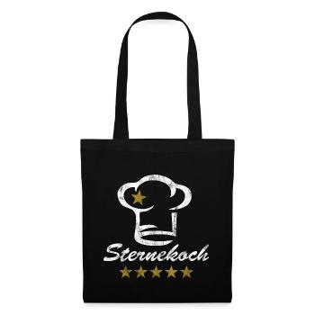 Star chef chef's hat 5 stars chef chef grunge - Tote Bag - black - Front