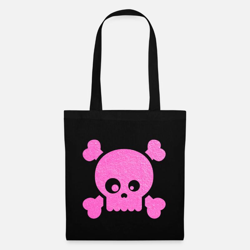 Totenkopf - Stoffbeutel - Schwarz