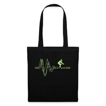 Road Bike Heartbeat - Tote Bag - black - Front