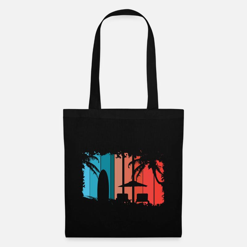 plage - Sac en tissu - noir