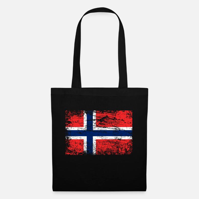 Schönes Norwegen - Stoffbeutel - Schwarz