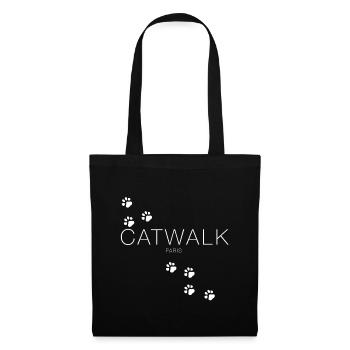 Katze - Stoffbeutel - Schwarz - Vorne