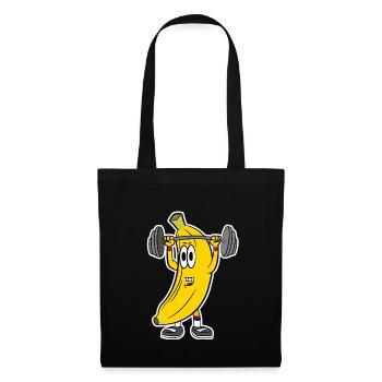 Banana Gym - Stoffbeutel - Schwarz - Vorne