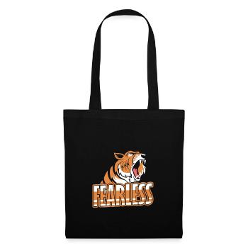 tigre - Sac en tissu - noir - Devant