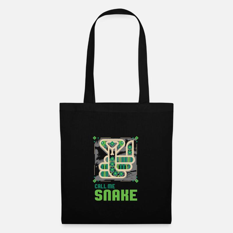 serpent - Sac en tissu - noir