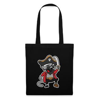 Capitaine de chat pirate swordwing - Sac en tissu - noir - Devant
