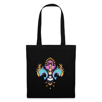 Mardi gras carnaval symbole de décoration cadeau - Sac en tissu - noir - Devant