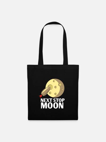 Prochain arrêt Moon Prochain arrêt moon Moon Atterrissage - Sac en tissu - noir