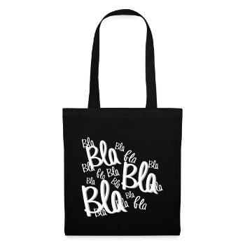 Bla bla bla - Sac en tissu - noir - Devant