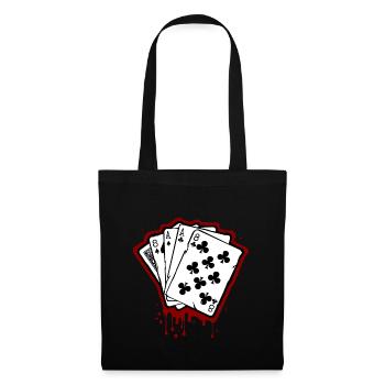 dead man's hand - Stoffbeutel - Schwarz - Vorne
