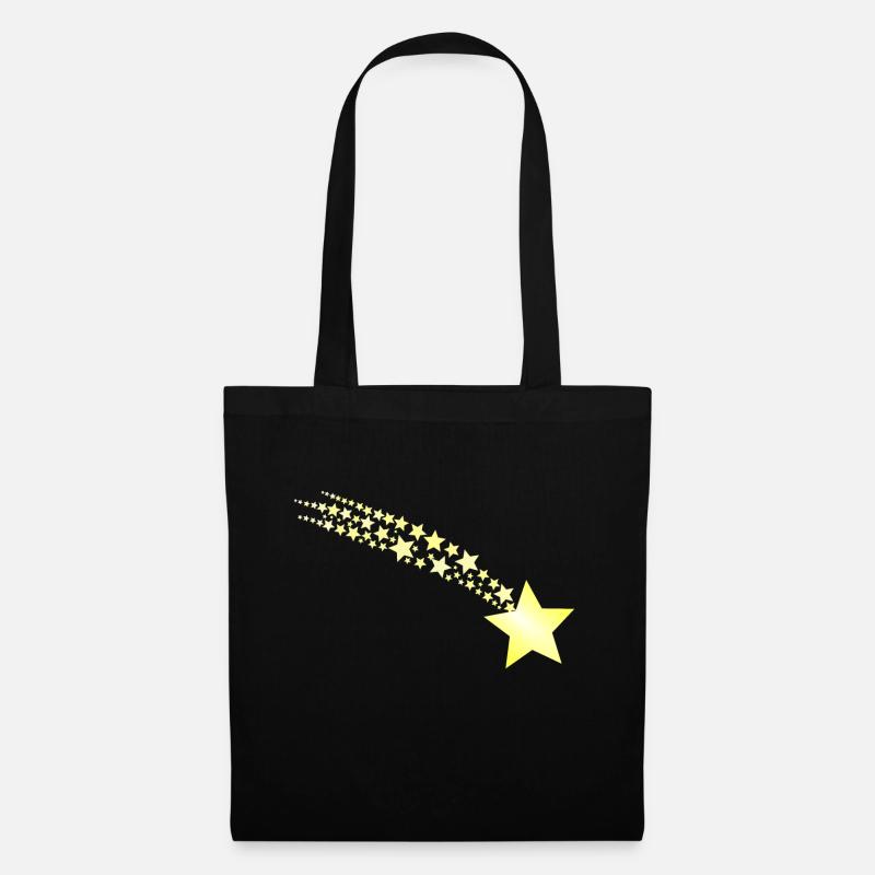 Sternschnuppe Geschenk Stern Stars Sternchen Stern - Stoffbeutel - Schwarz