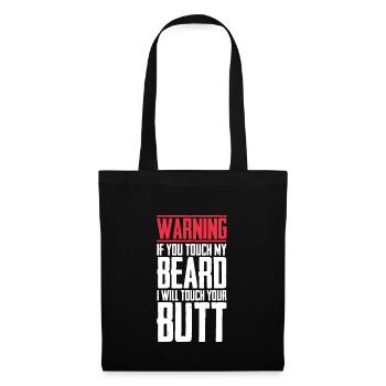 Beard beard beard full beard goatee stubble beard - Tote Bag - black - Front