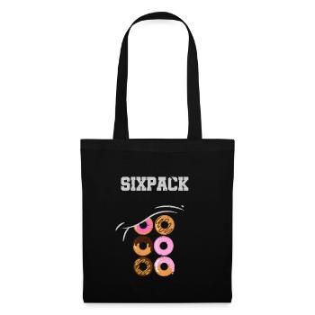 Donut Bagel Dessert Bacon Abdominal Sixpack - Sac en tissu - noir - Devant