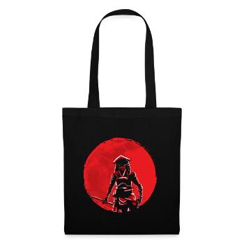 Samurai blood moon armor sword warrior fight - Tote Bag - black - Front