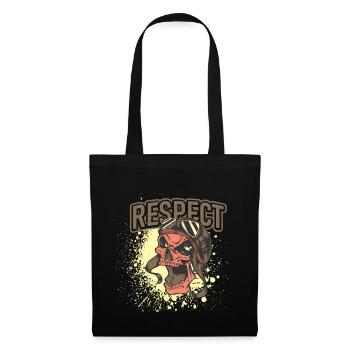 Totenkopf - Stoffbeutel - Schwarz - Vorne