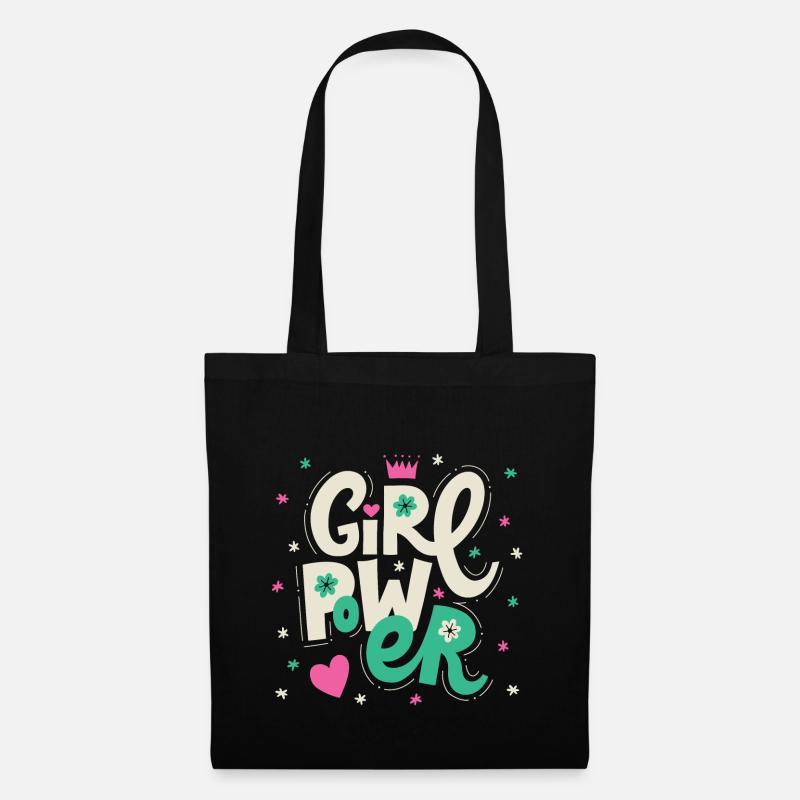 Girl Power - Stoffbeutel - Schwarz