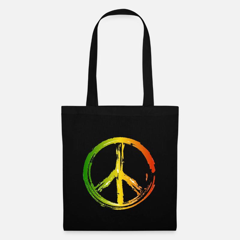 Peace Symbol - Stoffbeutel - Schwarz