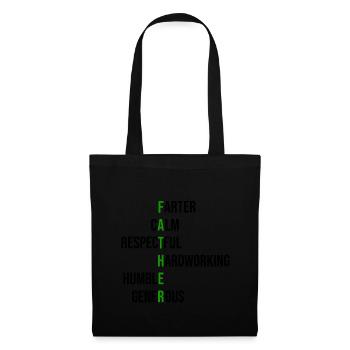 le jour du père - Sac en tissu - noir - Devant
