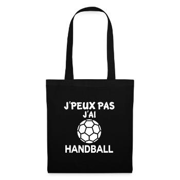 j'peux pas j'ai handball - Sac en tissu - noir - Devant