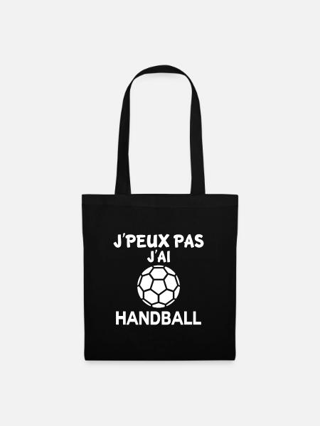 j'peux pas j'ai handball - Sac en tissu - noir