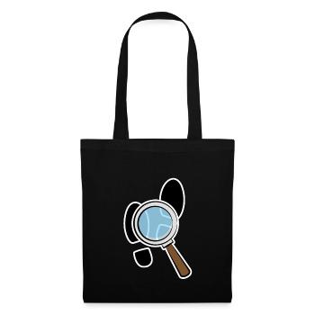 Funny detective footprint loupe men women kids - Tote Bag - black - Front