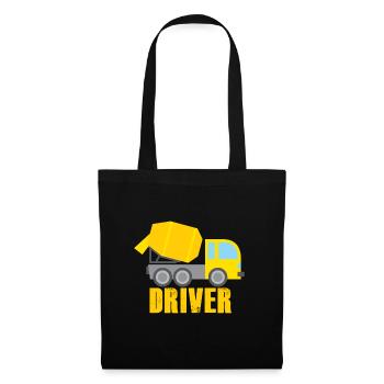 Conducteur de camion malaxeur - Sac en tissu - noir - Devant