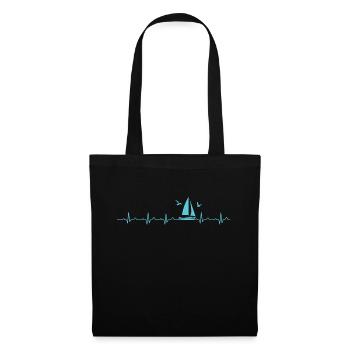 Sailing Heartbeat | Gift Sailing Heartbeat - Tote Bag - black - Front