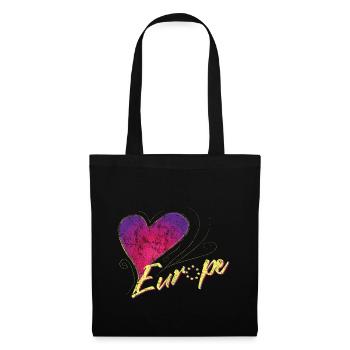 Europe femelle - Sac en tissu - noir - Devant