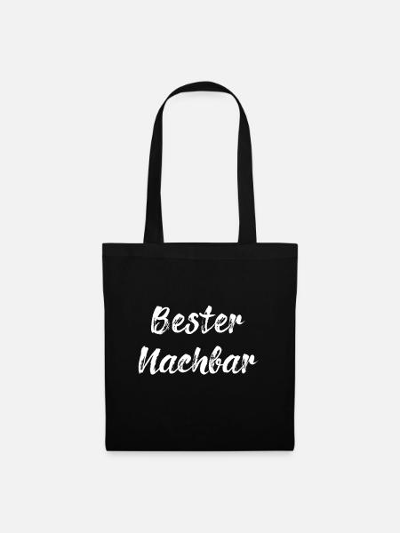 Bester Nachbar - Stoffbeutel - Schwarz