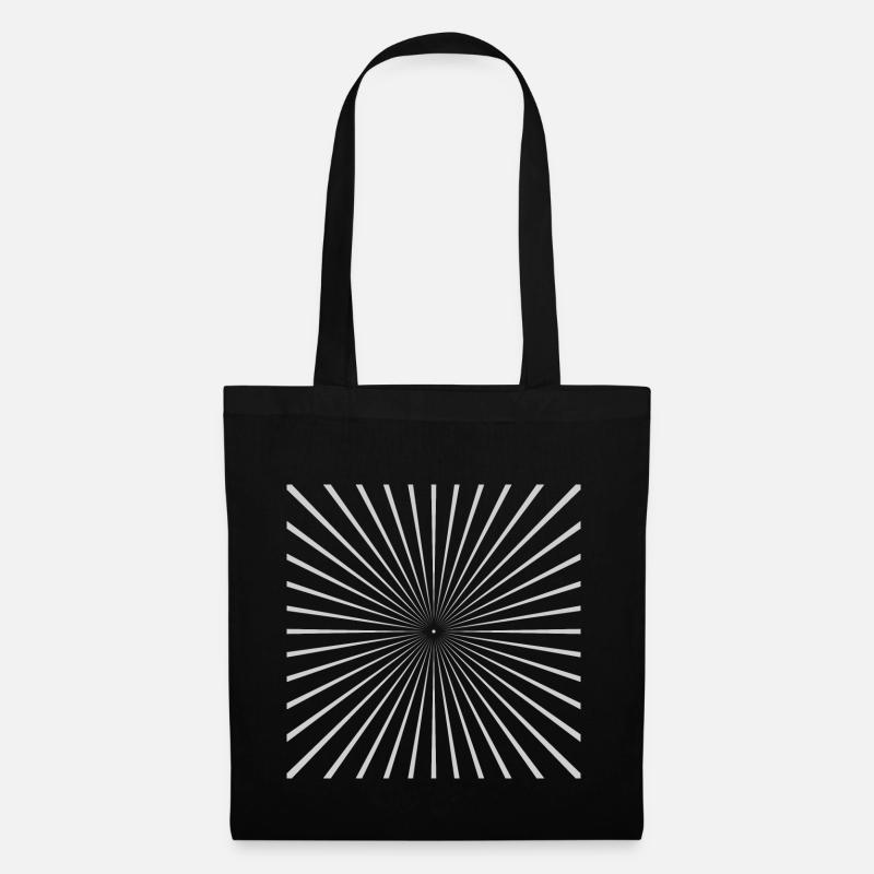 Strahlen Grau - Tote Bag - black