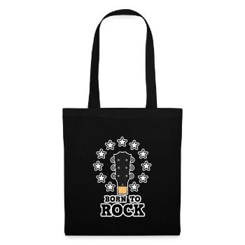 Music Metal Born to Rock Guitar Mesdames Messieurs - Sac en tissu - noir - Devant