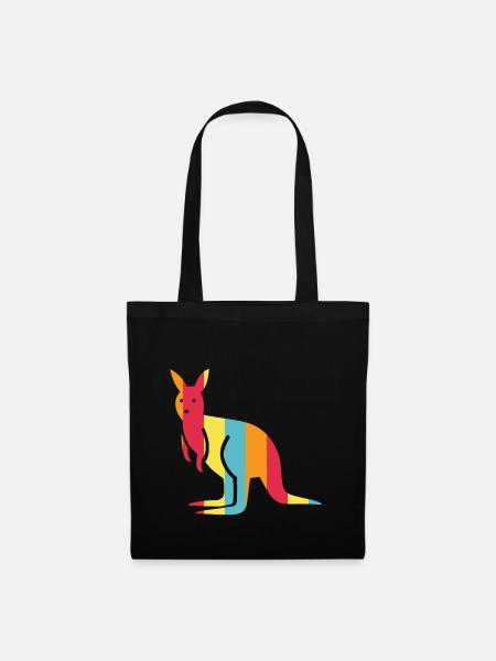 Kangaroo - Stoffbeutel - Schwarz