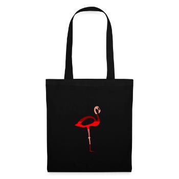 Flamingo - Stoffbeutel - Schwarz - Vorne