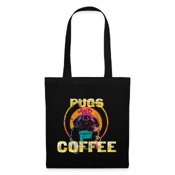 Pug coffee - Tote Bag - black - Front