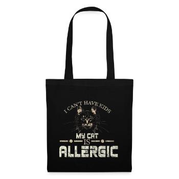 chat - Sac en tissu - noir - Devant
