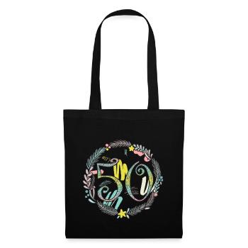 50, 50th birthday, anniversary, gift - Tote Bag - black - Front