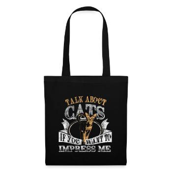 Chat Chats - Sac en tissu - noir - Devant