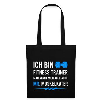 Fitnesstrainer - Stoffbeutel - Schwarz - Vorne