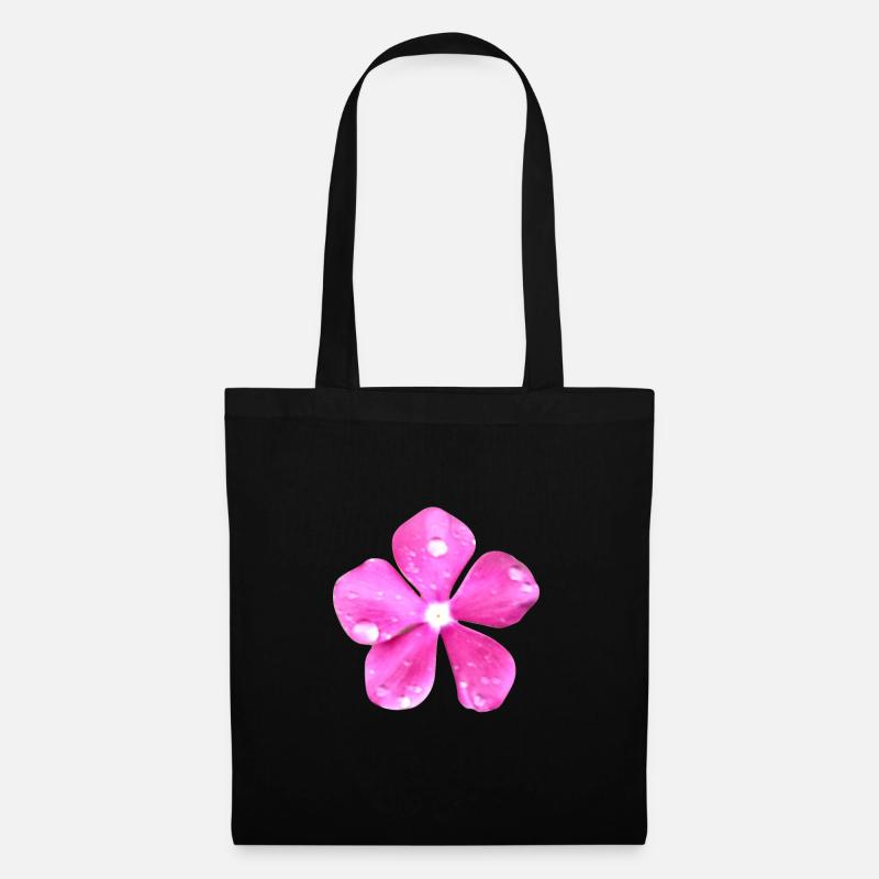 Blume Hippie - Stoffbeutel - Schwarz