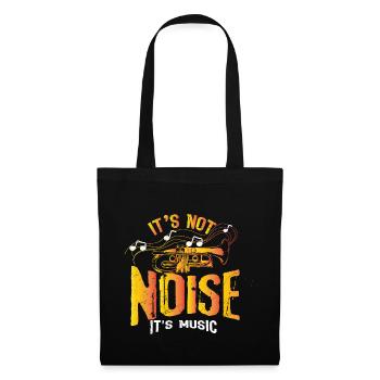 Cadeau trompette - Sac en tissu - noir - Devant