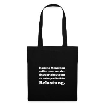 Menschen von der Steuer absetzen - Stoffbeutel - Schwarz - Vorne