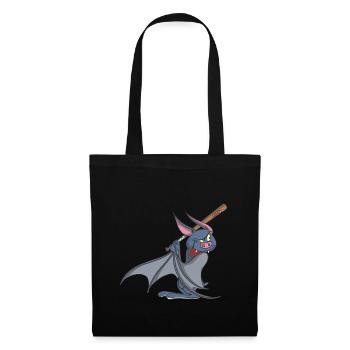 Batte avec batte de baseball - Sac en tissu - noir - Devant