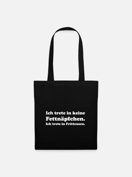 Fettnäpfchen - Stoffbeutel - Schwarz