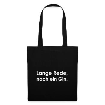 Gin - Stoffbeutel - Schwarz - Vorne