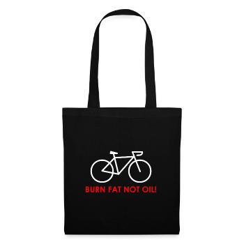 BURN FAT NOT OIL! - Stoffbeutel - Schwarz - Vorne