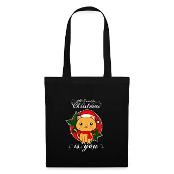 Cats for Christmas - All I want for Christmas - Tote Bag - black - Front
