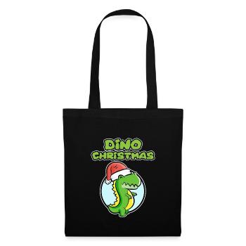 Chemise Dinosaure pour Noël - Dino Christmas - Sac en tissu - noir - Devant