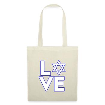 Hanoukka juive avec l’étoile de David - Love - Sac en tissu - nature - Devant